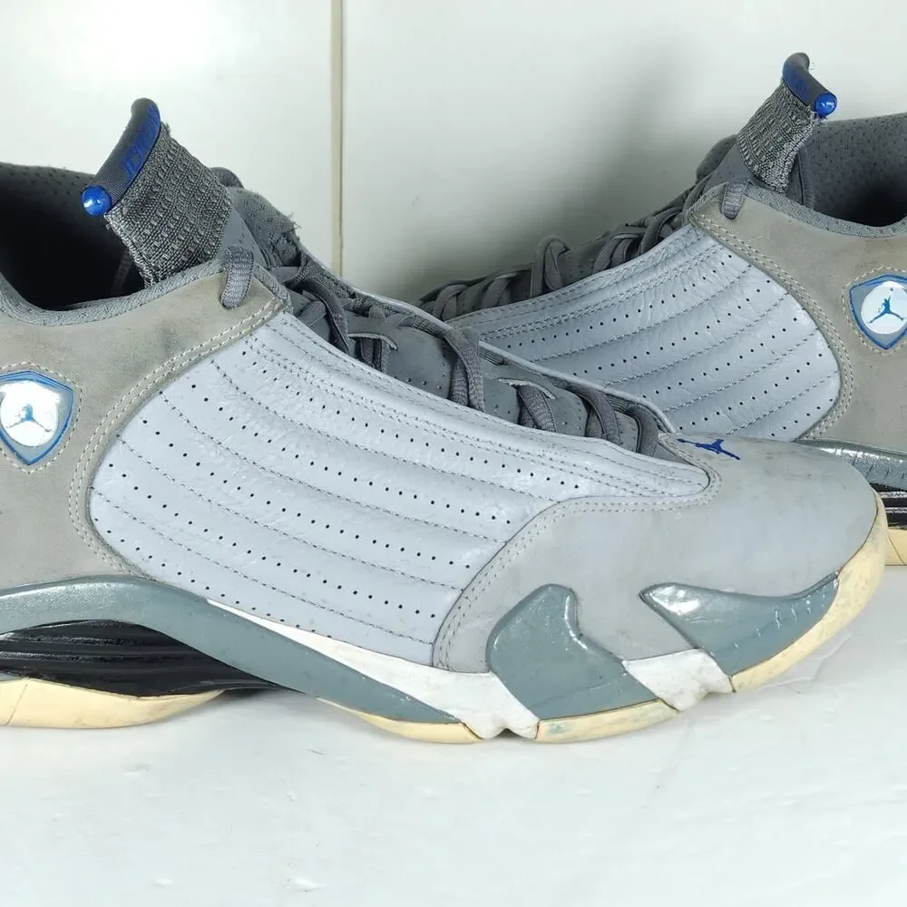 Nike Air Jordan 14 Retro Men's US13 Wolf Gray Suede Leather Athletic Sneakers
